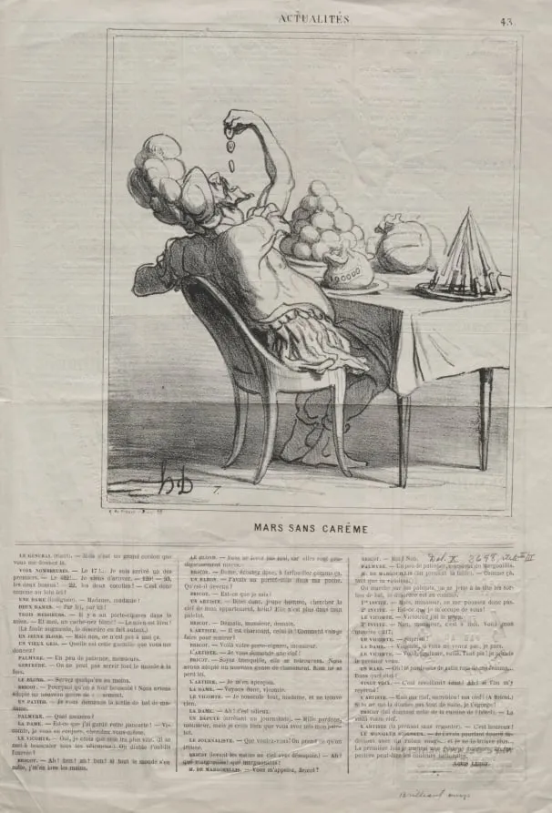 March without Lent, by Honoré Daumier, 1869
