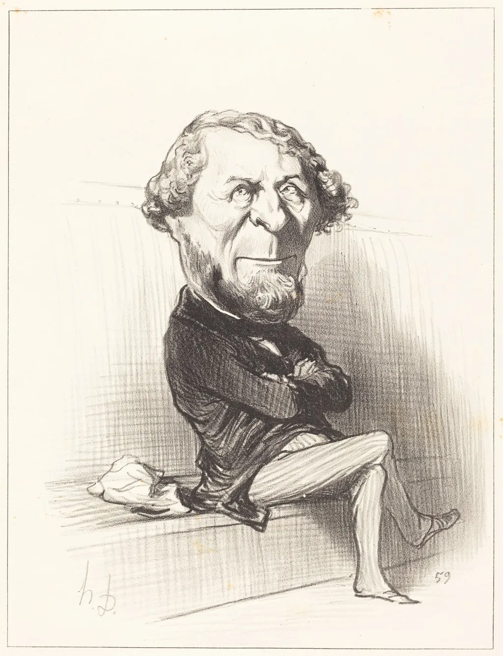 Marie Denis Larabit, by Honoré Daumier, ink, 1849