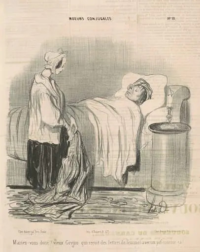 Mariez-vous donc! vieux Grigou..., by Honoré Daumier