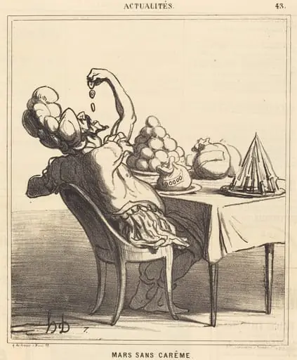 Mars sans carême, by Honoré Daumier