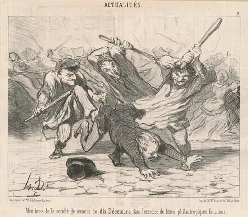 Membres de la société de secours du Dix-Décembre ..., by Honoré Daumier