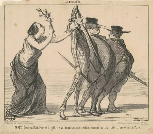 Mmrs. Cobden, Gladsone et Brigth ..., by Honoré Daumier