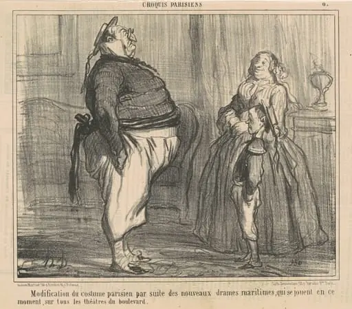 Modification du costume parisien ..., by Honoré Daumier