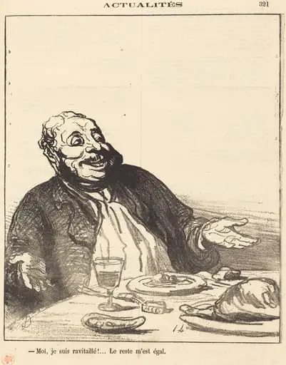 Moi je suis ravitaillé!..., by Honoré Daumier