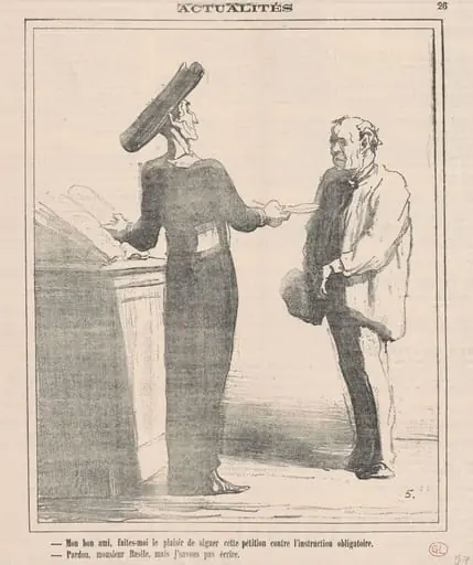 Mon bon ami, faites-moi le plaisir de signer ..., by Honoré Daumier
