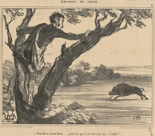 Mon dieu, mon dieu ... pourvu ..., by Honoré Daumier