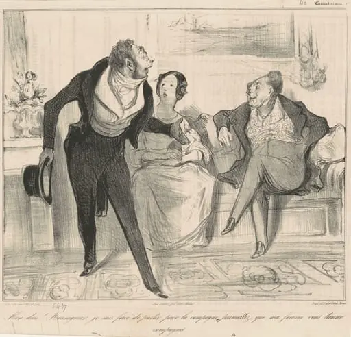 Mon Dieu! Monseigneur, je suis..., by Honoré Daumier