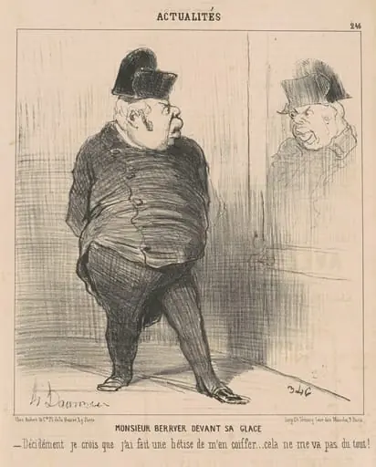 Monsieur Berryer devant sa glace ..., by Honoré Daumier