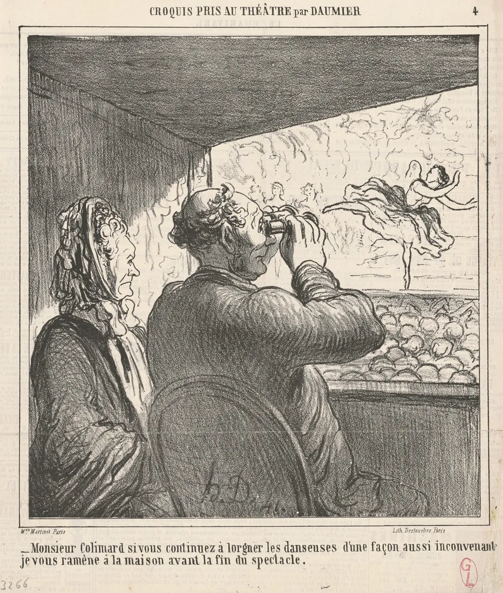 Monsieur Colimard si vous continuez ..., by Honoré Daumier, ink, 1864