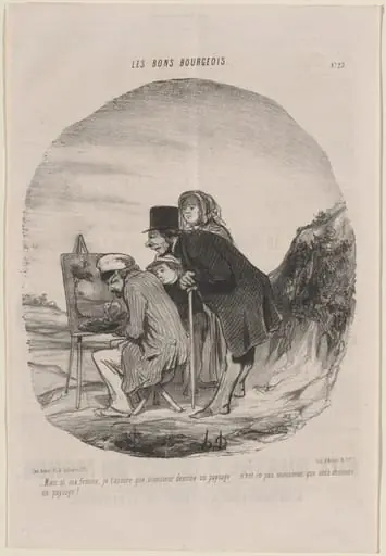 Monsieur dessine un paysage, by Honoré Daumier