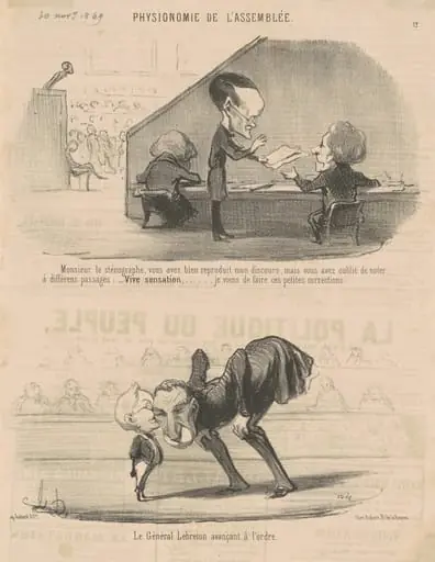 Monsieur le sténographe ..., by Honoré Daumier