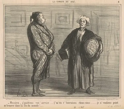 Mossieu, j'quittons vot' service ..., by Honoré Daumier