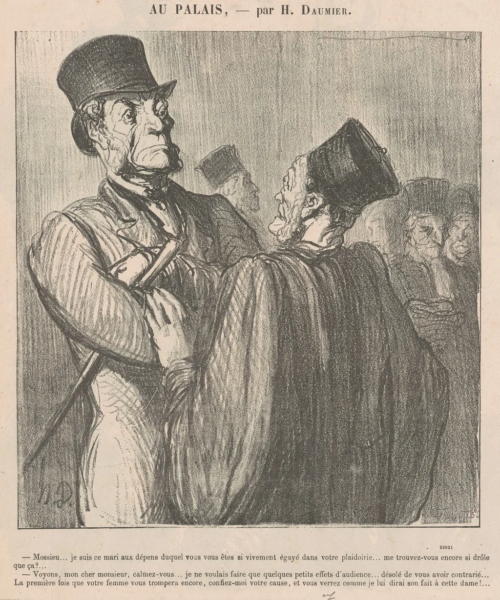 Mossieu ... je suis ce mari aux dépens duquel, by Honoré Daumier, ink, 1866