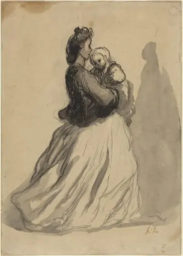 Mother and Baby, by Honoré Daumier