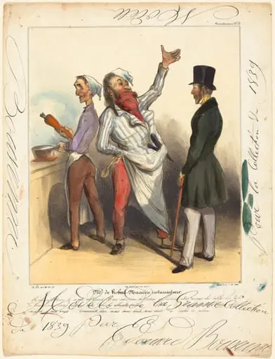 Mr. de Robert Macaire Restaurateur, by Honoré Daumier