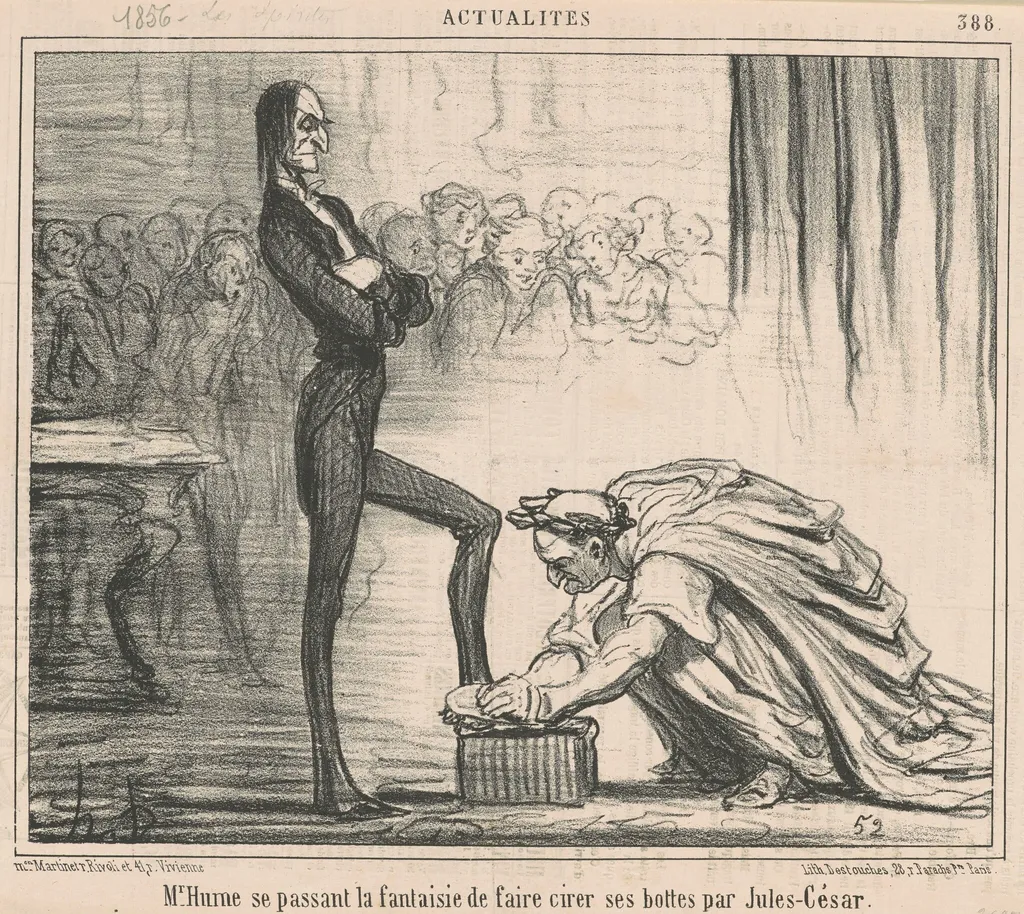 Mr Hume se passant la fantaisie ..., by Honoré Daumier, ink, 1857