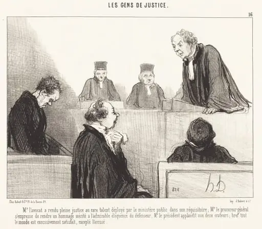 Mr. l'avocat a rendu pleine justice..., by Honoré Daumier
