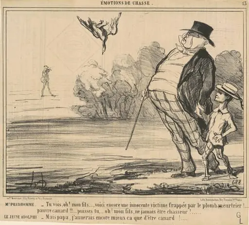 Mr Prudhomme. Tu vois, Oh! Mon fils ..., by Honoré Daumier