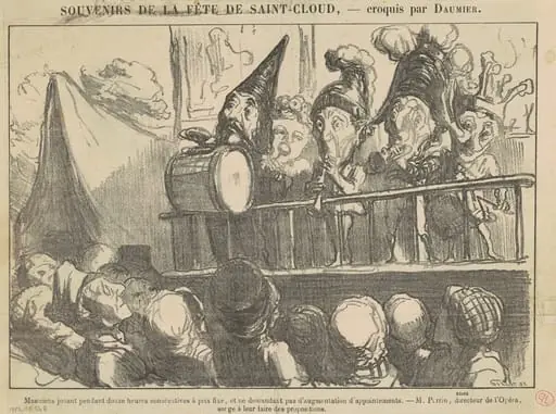 Musiciens jouant pendant douze heures ..., by Honoré Daumier