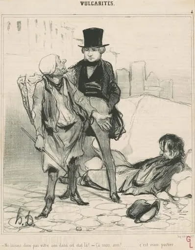 Ne laissez donc pas votre ami dans cet état la!, by Honoré Daumier