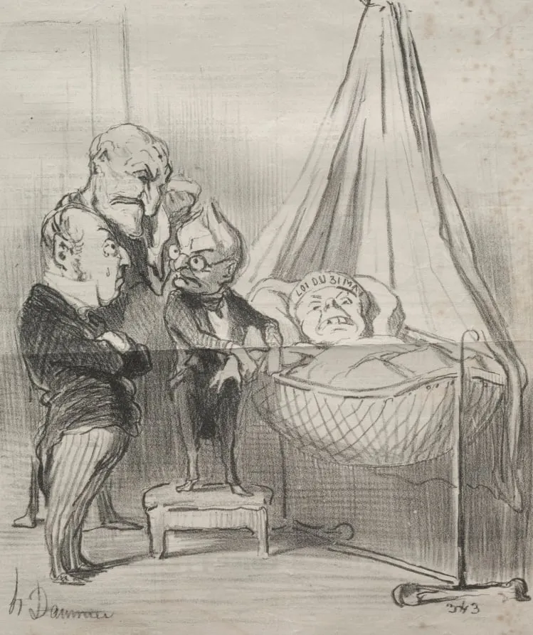 No doubt, she is very ill!..., by Honoré Daumier, 1851