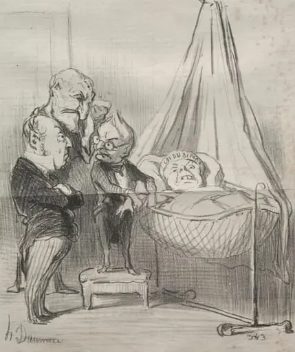 No doubt, she is very ill!..., by Honoré Daumier