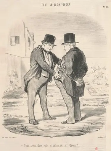 Nous avons donc volé le ballon de Mr. Green?, by Honoré Daumier