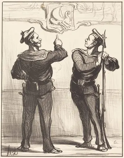 Nous ne nous serions jamais douté tout de même..., by Honoré Daumier
