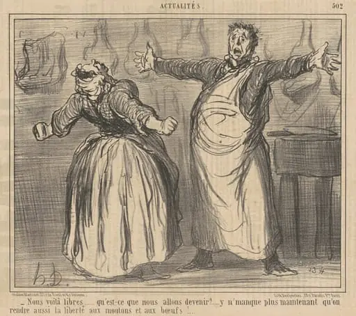 Nous voila libres ..., by Honoré Daumier