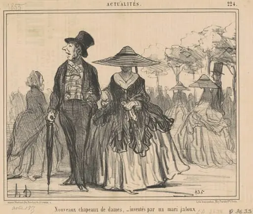 Nouveaux chapeaux de dames ..., by Honoré Daumier
