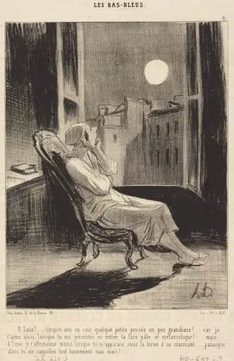 O Lune!... inspire-moi ce soir quelque petite pensée..., by Honoré Daumier