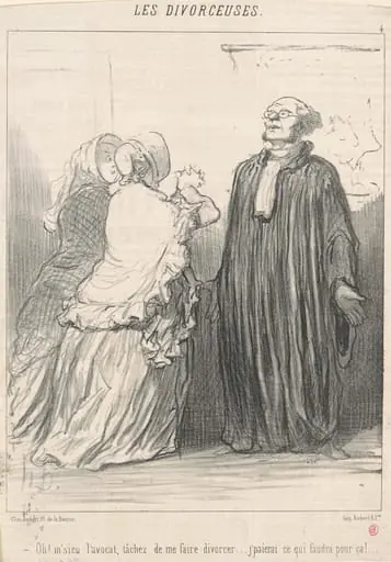 Oh! M'sieu l'avocat, tachez de ..., by Honoré Daumier