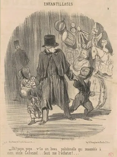 Oh! Papa, papa ...v'la un beau ..., by Honoré Daumier