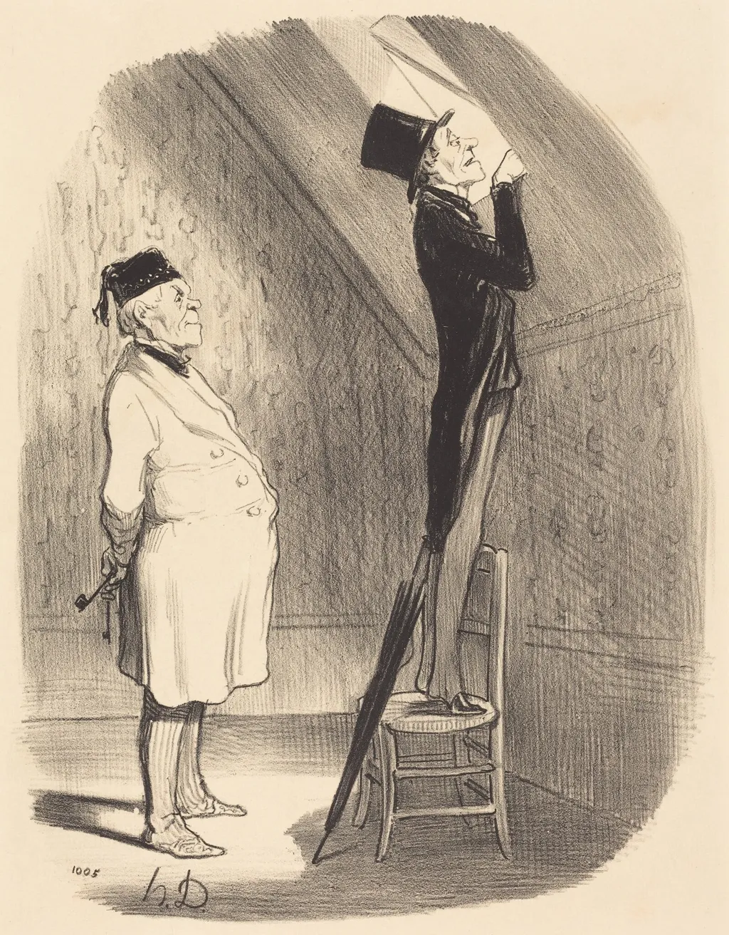 Oh! quant a la vue, vous ne trouverez pas mieux qu'ici!, by Honoré Daumier, ink, 1847