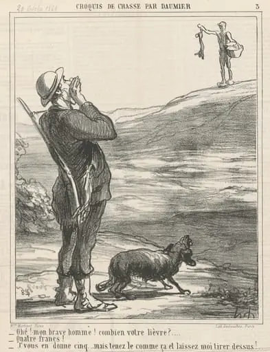 Ohé! ... Combien votre lievre? ..., by Honoré Daumier