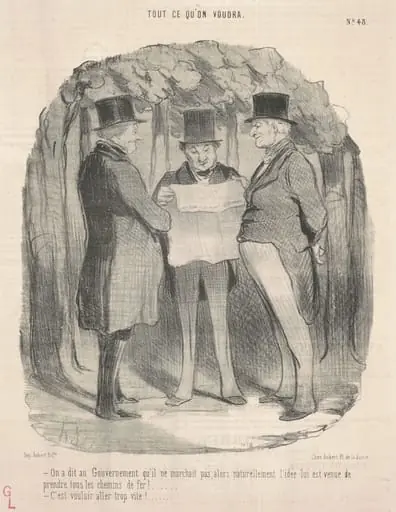 On a dit au gouvernement qu'il ne marchait pas ..., by Honoré Daumier