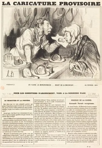 On flaire la marchandise... avant de la mécaniser!..., by Honoré Daumier