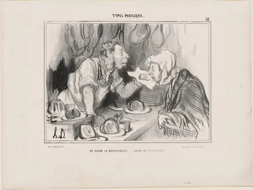 On flaire la marchandise... avant de la mécaniser!..., by Honoré Daumier