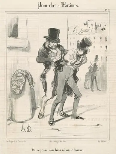On reprend son bien ou on le trouve, by Honoré Daumier