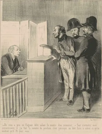 On vous a pris en flagrant délit ..., by Honoré Daumier