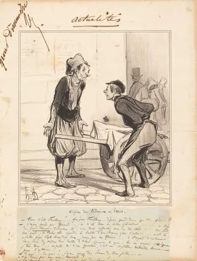 Origine des Bédoins a Paris, by Honoré Daumier