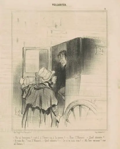 Ou ça bourgeois? C'est-il a l'heure ou ..., by Honoré Daumier
