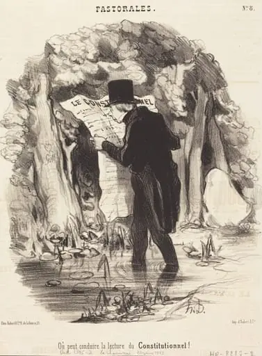 Ou peut conduire la lecture du Constitutionnel!, by Honoré Daumier