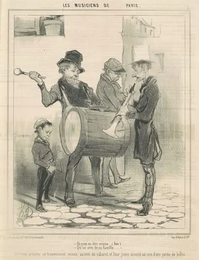 Ou peut on être mieux ..., by Honoré Daumier