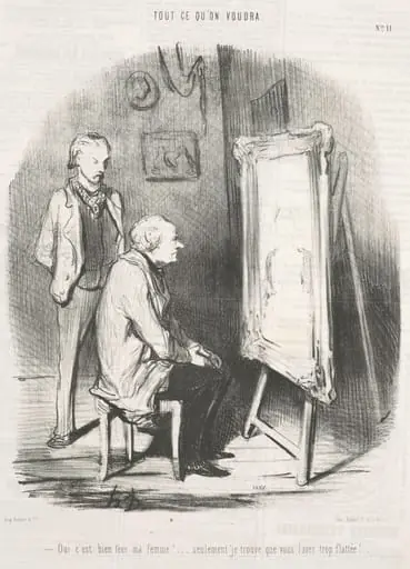 Oui c'est bien feue ma femme! ..., by Honoré Daumier