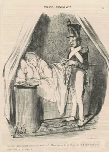 Oui, chère amie, jaloux tant que tu voudras!..., by Honoré Daumier