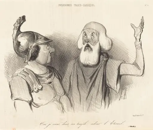 Oui je viens, dans son temple..., by Honoré Daumier