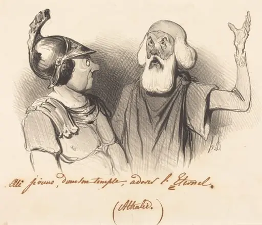 Oui je viens, dans son temple..., by Honoré Daumier
