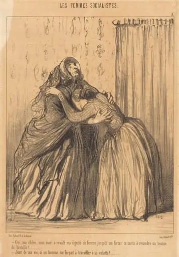 Oui, ma chère, mon mari a ravalé ma dignité..., by Honoré Daumier