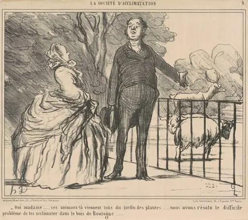 Oui madame ... ces animaux-la ..., by Honoré Daumier